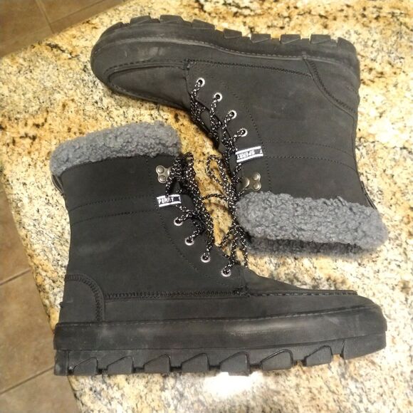 Sperry Juneau Lace Up Winter Boots Womens 10 Black Gray STS86817 - Picture 9 of 12